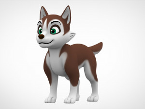 husky puppy Modello 3D