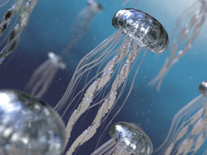 jelly fish high poly Modello 3D