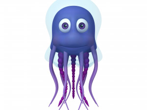 jellyfish cartoon Modello 3D