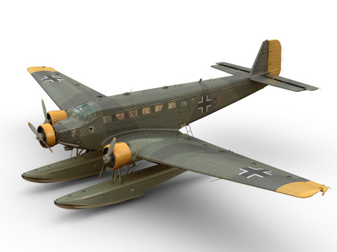 Junkers Ju-52 Floats version Modello 3D
