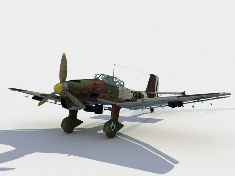 Junkers Ju-87 B 2 Stuka Modello 3D