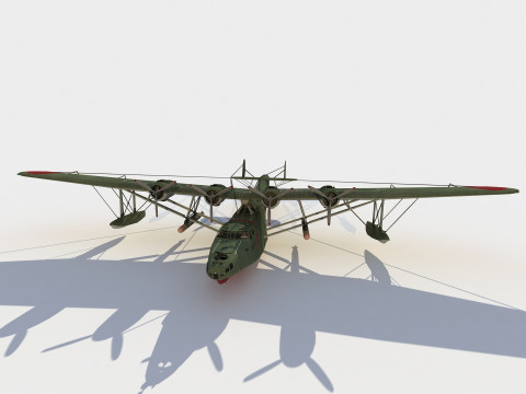 Kawanishi H6K4 Mavis Modello 3D