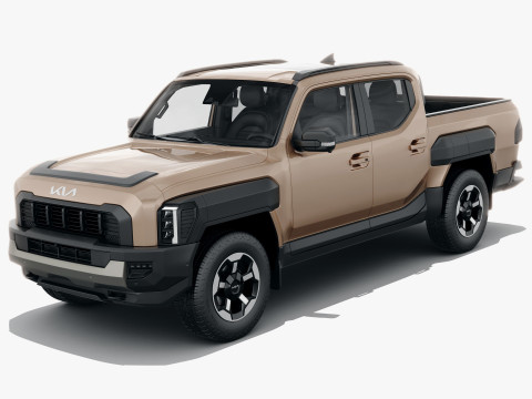 Kia Tasman 2025 with interior Modello 3D