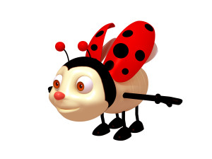 ladybug cartoon Modello 3D