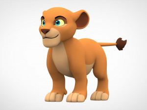 lion cub Modello 3D