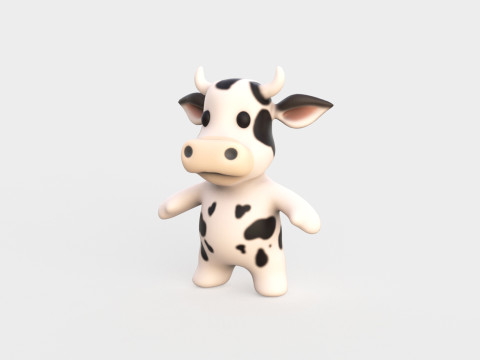 Little animal baby - Cow cute - Animated Modello 3D