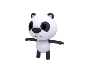 little panda Modello 3D