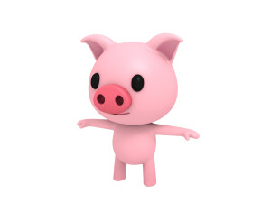little pig Modello 3D