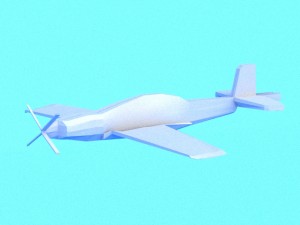low poly 3d airplane utva lasta 1 Modello 3D