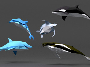 Low poly sea Modello 3D