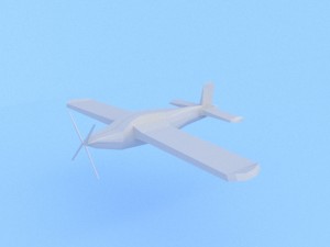 low-poly of utva 75 training aircraft Modello 3D