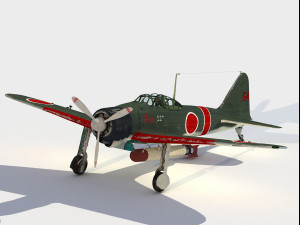 Mitsubishi A6M Zero Modello 3D