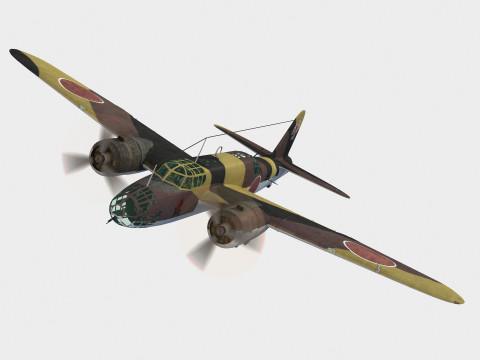 Nakajima Ki-49 Donryu Modello 3D