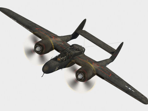 Northrop P-61 Black Widow Modello 3D