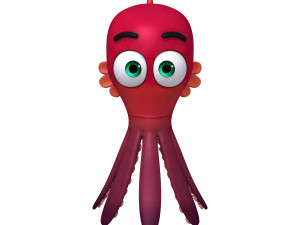 octopus cartoon Modello 3D