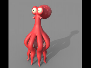 Octopus Cartoon 02 Modello 3D