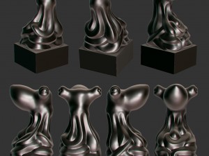 octopus statuette Modello 3D