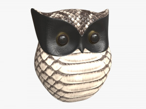 Owl Figurine Leather Modello 3D