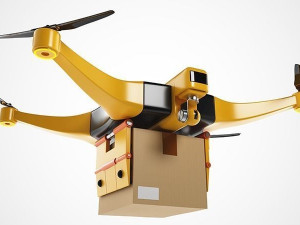 package delivery drone Modello 3D