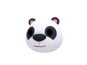 panda head Modello 3D