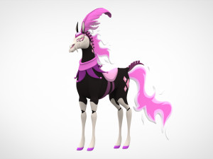 Pink Circus Horse Modello 3D