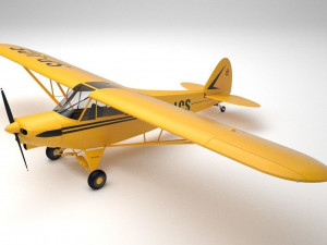 piper pa-18 supercub Modello 3D
