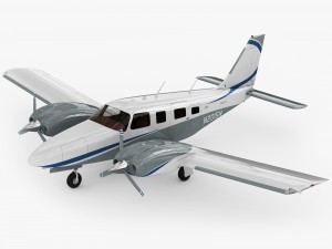 piper pa-34 seneca v Modello 3D