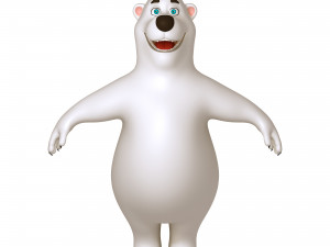 polar bear cartoon Modello 3D