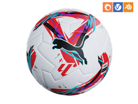 Puma la liga 1 Soccer Ball 24-25 Modello 3D
