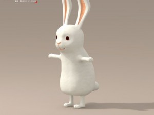rabbit cartoon character Modello 3D