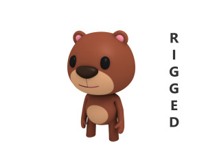 rigged bear Modello 3D