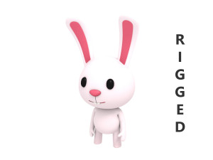 rigged rabbit Modello 3D