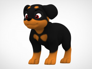 rottweiler puppy Modello 3D