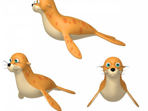 Seal cartoon Modello 3D