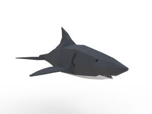 shark cartoon Modello 3D