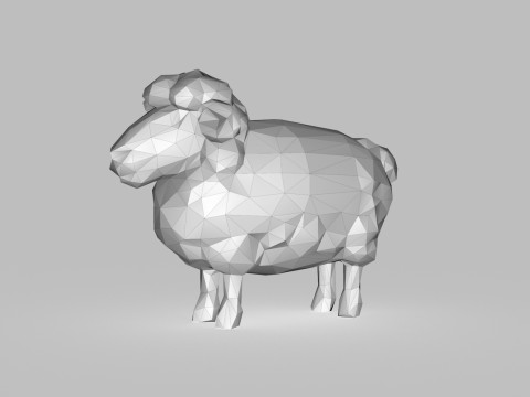 Sheep Low poly Modello 3D