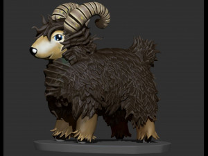 sheep zbrush sculpt and polypaint Modello 3D