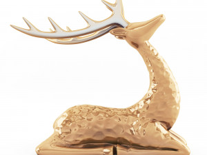 sitting deer statue Modello 3D