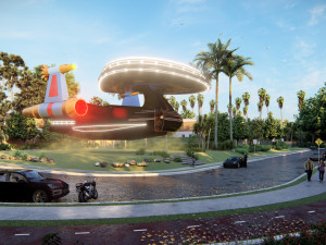 spaceship design 3ds max model and lumion Modello 3D