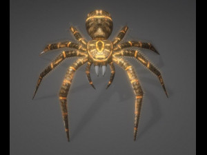 spider animated and game-ready Modello 3D