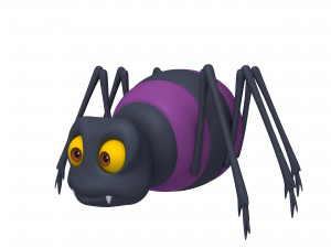 spider cartoon Modello 3D