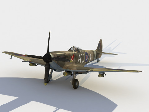 Supermarine Spitfire Mk XVI Modello 3D