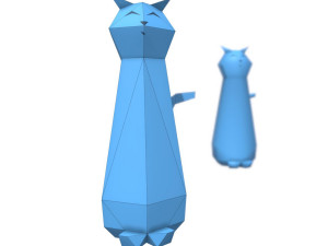 tall kind cat lamp Modello 3D