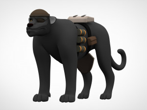 tf2 demoman panther Modello 3D