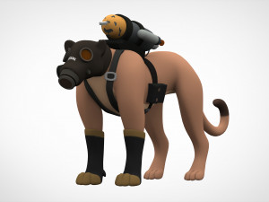 tf2 pyro cougar Modello 3D