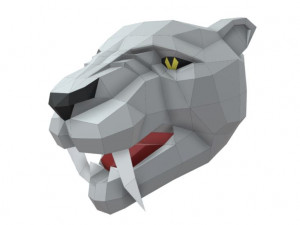 trophy saber-toothed tiger Modello 3D
