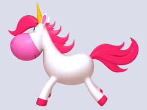 unicorn cartoon Modello 3D