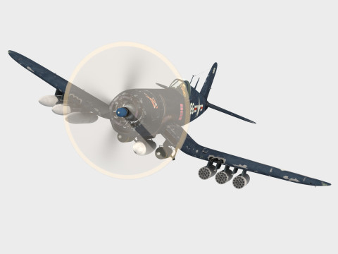 Vought Corsair F4U4 Modello 3D