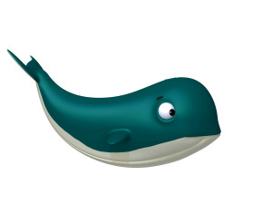 whale cartoon Modello 3D