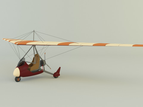 Winged paramotor vehicle Modello 3D